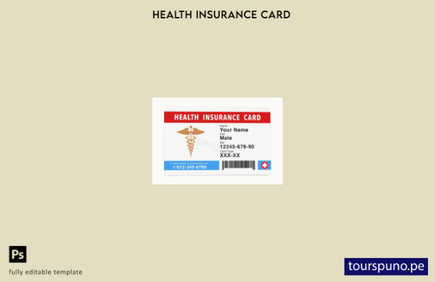 lista para imprimir la plantilla de tarjeta de seguro médico de Australia
